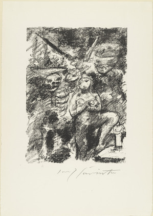 Lovis Corinth. Heading for Act 5: Franz and Daniel (Kopfstück zum 5. Akt: Franz und Daniel) from The Robbers (Die Räuber). (1923)