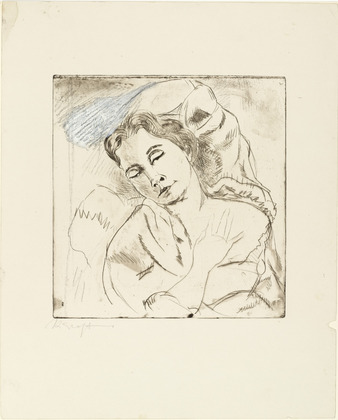 Rudolf Grossmann. Sleeping Girl (Schlafendes Mädchen). (c. 1912-15)