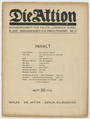 Die Aktion, vol. 3, no. 14. April 2, 1913