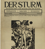 Heinrich Campendonk. Nude Boy with Fish (Knabenakt mit Fischen) (in-text plate, title page) from the periodical Der Sturm. Wochenschrift für Kultur und Künste, vol. 7, no. 5 (Aug 1916). 1916