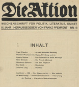 Die Aktion, vol. 3, no. 15. April 9, 1913