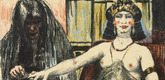 Lovis Corinth. Judith Being Dressed by Her Maid (Judith lässt sich von der Magd schmücken) (plate, folio 19) from Das Buch Judith (The Book of Judith). 1910