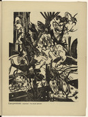 Heinrich Campendonk. Sitting Girl with Dear (Sitzendes Mädchen mit Hirsch) (plate, p. 55) from the periodical Der Sturm. Wochenschrift für Kultur und Künste, vol. 7, no. 5 (Aug 1916). 1916