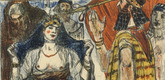 Lovis Corinth. Judith before Holofernes (Judith vor Holofernes) (in-text plate, folio 21) from Das Buch Judith (The Book of Judith). 1910