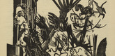 Heinrich Campendonk. Sitting Girl with Dear (Sitzendes Mädchen mit Hirsch) (plate, p. 55) from the periodical Der Sturm. Wochenschrift für Kultur und Künste, vol. 7, no. 5 (Aug 1916). 1916