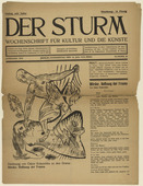 Oskar Kokoschka. Drawing for Mörder, Hoffnung der Frauen (Zeichnung zu Mörder, Hoffnung der Frauen) (in-text plate, title page) from the periodical Der Sturm. Wochenschrift für Kultur und Künste, vol. 1, no. 20 (July 14, 1910). 1910
