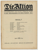 Die Aktion, vol. 3, no. 17. April 23, 1913