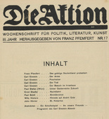Die Aktion, vol. 3, no. 17. April 23, 1913