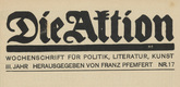 Die Aktion, vol. 3, no. 17. April 23, 1913