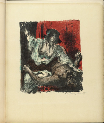 Lovis Corinth. Judith Beheads Holofernes (Judith schlägt dem Holofernes das Haupt ab) (plate, folio 24) from Das Buch Judith (The Book of Judith). 1910