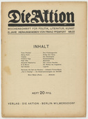 Die Aktion, vol. 3, no. 22. May 28, 1913