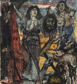 Lovis Corinth. The Return of Judith (Judiths Rückkehr) (plate, folio 27) from Das Buch Judith (The Book of Judith). 1910