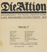 Die Aktion, vol. 3, no. 22. May 28, 1913