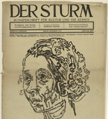 Oskar Kokoschka. Claire Waldoff (in-text plate, title page) from the periodical Der Sturm. Wochenschrift für Kultur und Künste, vol. 7, no. 9 (Dec 1916). 1916