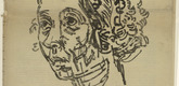 Oskar Kokoschka. Claire Waldoff (in-text plate, title page) from the periodical Der Sturm. Wochenschrift für Kultur und Künste, vol. 7, no. 9 (Dec 1916). 1916