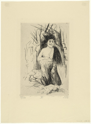 Otto Dix. The Madwoman of Sainte-Marie-à-Py (Die Irrsinnige von Sainte-Marie-à-Py) from The War (Der Krieg). (1924)
