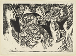 Ernst Ludwig Kirchner. Somersaulting Acrobatic Dancers (Sich überschlagende akrobatische Tänzerinnen). 1913 (dated 1911)