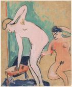 Erich Heckel. Two Female Nudes (Zwei weibliche Akte). 1910