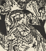 Ernst Ludwig Kirchner. Somersaulting Acrobatic Dancers (Sich überschlagende akrobatische Tänzerinnen). 1913 (dated 1911)