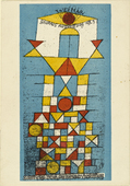 Paul Klee. The Sublime Side postcard for "Bauhaus Exhibition Weimar 1923" (Die erhabene Seite Postkarte zur "Bauhaus-Ausstellung Weimar 1923"). 1923