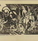 Heinrich Campendonk. Composition with Female Nude and Animals (Komposition mit weiblichem Akt und Tieren) (plate, p. 113) from the periodical Der Sturm. Wochenschrift für Kultur und Künste, vol. 7, no. 10 (Jan 1917). 1917