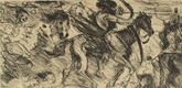 Lovis Corinth. Untitled (plate 3, chapter IV, verses 1-10) for the portfolio The Revelation of St. John (Die Offenbarung Johannis). (1916)