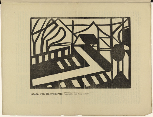 Jacoba van Heemskerck. Abstract Landscape (Abstrakte Landschaft) (plate, p. 115) from the periodical Der Sturm. Wochenschrift für Kultur und Künste, vol. 7, no. 10 (Jan 1917). 1917