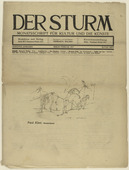 Paul Klee. Moonrise (Mondaufgang) (in-text plate, title page) from the periodical Der Sturm. Wochenschrift für Kultur und Künste, vol. 7, no. 11 (Feb 1917). 1917