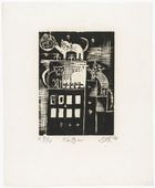 Otto Dix. Cats (Katzen) from the portfolio Nine Woodcuts (Neun Holzschnitte). 1920 (published 1922)