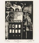 Otto Dix. Cats (Katzen) from the portfolio Nine Woodcuts (Neun Holzschnitte). 1920 (published 1922)