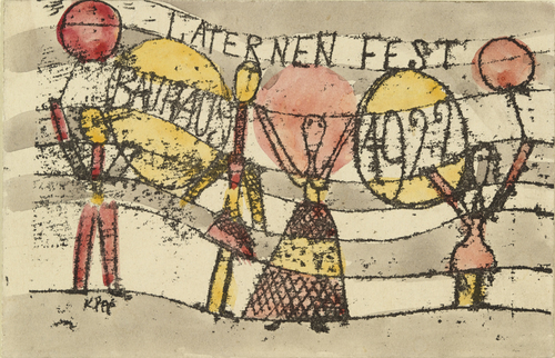 Paul Klee. Postcard for Bauhaus Lantern Party 1922 (Laternenfest Bauhaus 1922). 1922