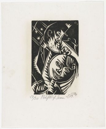 Otto Dix. Man and Woman (Nocturnal Scene) [Mann und Weib (Nächtliche Szene)] from the portfolio Nine Woodcuts (Neun Holzschnitte). (1919, dated 1920, published 1922)