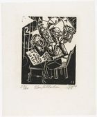 Otto Dix. The Celebrities (Constellation) [Die Prominenten (Konstellation)] from the portfolio Nine Woodcuts (Neun Holzschnitte). 1920 (published 1922)