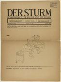 Paul Klee. Deceased Attracted to a Laid Table (Abgeschiedene von einem gedeckten Tisch angezogen) (in-text plate, title page) from the periodical Der Sturm. Wochenschrift für Kultur und Künste, vol. 8, no. 4 (July 1917). 1917
