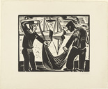 Max Pechstein. Two Fishermen with Net (Zwei Fischer mit Netz). (1923)
