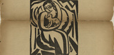 Georg Schrimpf. Girl with Cat (Mädchen mit Katze) (in-text plate, title page) from the periodical Der Sturm. Wochenschrift für Kultur und Künste, vol. 8, no. 8 (Nov 1917). 1917