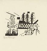 Lyonel Feininger. Ships in Port (Schiffe im Hafen) from Ten Woodcuts by Lyonel Feininger. (1918, published 1941)