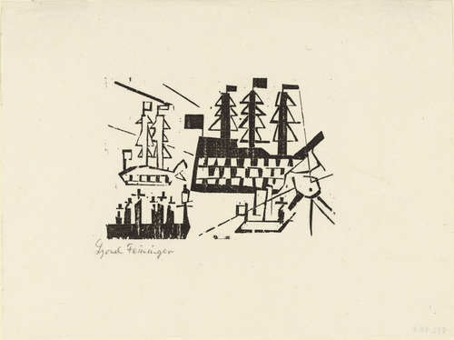 Lyonel Feininger. Ships in Port (Schiffe im Hafen) from Ten Woodcuts by Lyonel Feininger. (1918, published 1941)