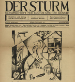 Georg Muche. Dedicated to Marc Chagall (Marc Chagall gewidmet) (in-text plate, title page) from the periodical Der Sturm. Wochenschrift für Kultur und Künste, vol. 8, no. 9 (Dec 1917). 1917