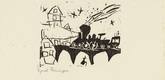 Lyonel Feininger. Locomotive on the Bridge (Zug auf der Brücke) from Ten Woodcuts by Lyonel Feininger. (1918, published 1941)