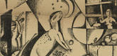 Georg Muche. Dedicated to Marc Chagall (Marc Chagall gewidmet) (in-text plate, title page) from the periodical Der Sturm. Wochenschrift für Kultur und Künste, vol. 8, no. 9 (Dec 1917). 1917