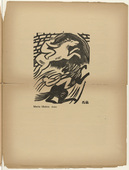 Maria Uhden. Rider (Reiter) (plate, p. 139) from the periodical Der Sturm. Wochenschrift für Kultur und Künste, vol. 8, no. 9 (Dec 1917). 1917