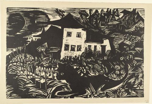 Ernst Ludwig Kirchner. White House in the Meadows (Weisses Haus in Wiesen). (1920)