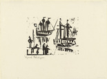 Lyonel Feininger. Anglers and Ships (Angler und Schiffe) from Ten Woodcuts by Lyonel Feininger. (1919, published 1941)
