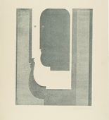Oskar Schlemmer. Three Vertical Profiles (Drei senkrechte Profile) from Play on Heads (Spiel mit Köpfen). (c. 1920, published 1923)
