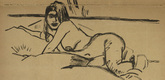 Max Pechstein. The Bed (Das Lager) (in-text plate, title page) from the periodical Der Sturm. Wochenschrift für Kultur und Künste, vol. 1, no. 47 (Jan 21, 1911). 1911