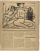 Ernst Ludwig Kirchner. Summer (Sommer) (in-text plate, p. 567) from the periodical Der Sturm. Wochenschrift für Kultur und Künste, vol. 2, no. 71 (Aug 1911). 1911