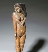 Ernst Ludwig Kirchner. Standing Girl, Caryatid. 1909-10