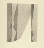 Oskar Schlemmer. Three Heads, Superimposed (Drei Köpfe, ineinander)  from Play on Heads (Spiel mit Köpfen). (c. 1920, published 1923)