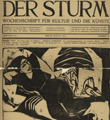 Ernst Ludwig Kirchner. Rest (Ruhe) (in-text plate, title page) from the periodical Der Sturm. Wochenschrift für Kultur und Künste, vol. 2, no. 75 (Aug 1911). 1911